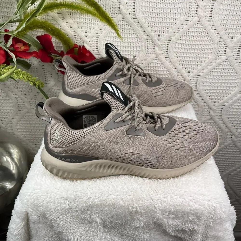 ADIDAS |  Beige 2016 AlphaBounce EM Men's Running Athletic‎ Shoes